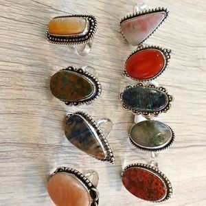 Gemstone rings size 9